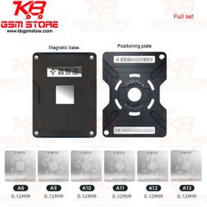 Xinzhizao 7-in-1 BGA Reballing Stencil CPU Tin Planting Platform Magnetic Positioning Plate Steel For Apple A8 A9 A10 A11 A12 A13 A14