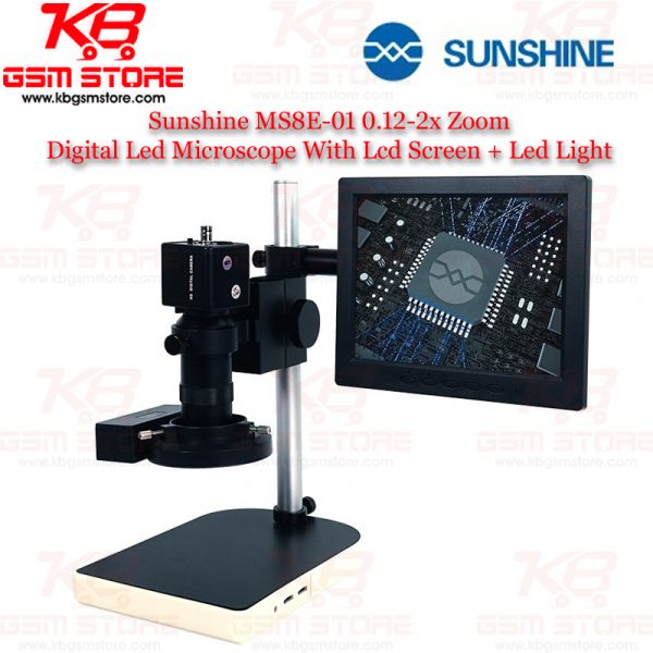 Sunshine MS8E-01 0.12-2x Zoom Digital Led Microscope With Lcd Screen + Led Light