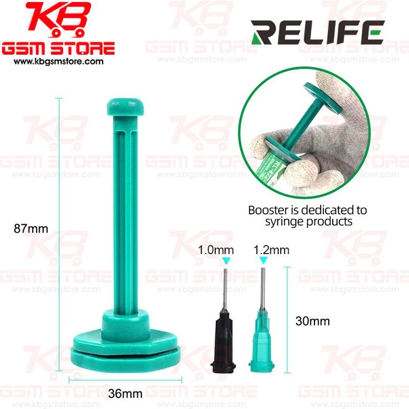RELIFE RL-072 Flux Syringe Booster Soldering Paste Welding Oil Green Oil Plastic Pusher tin Paste UV Glue Universal Boosting