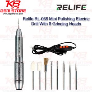 Relife RL-068 Mini Polishing Electric Drill With 8 Grinding Heads