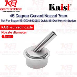 45 Degree Curved Nozzel 7mm For Sugon 8610DX/8620DX Quick 861DW Hot Air Station