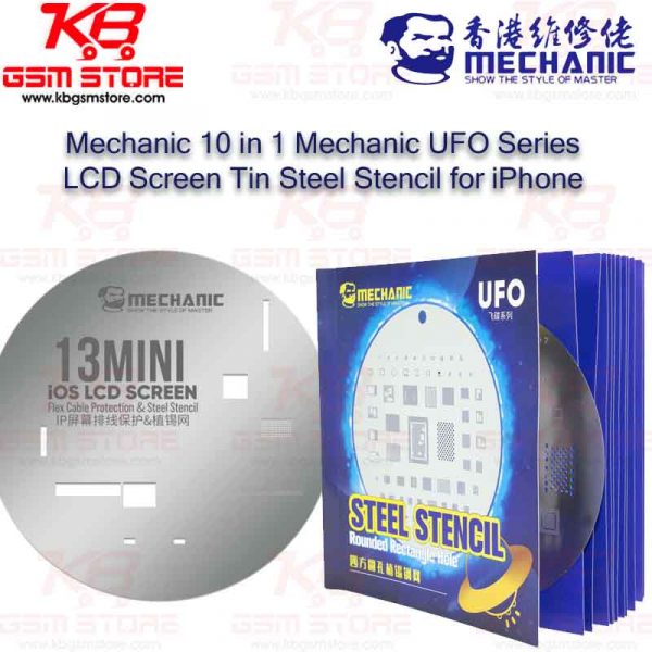 Mechanic UFO Series LCD Screen Tin Steel Stencil for iPhone