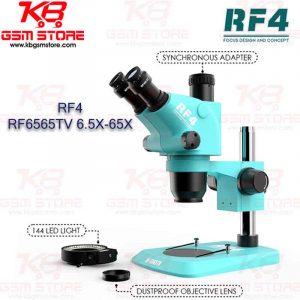RF4 RF6565TV 6.5X-65X Synchronous Zoom Trinocular Stereo Microscope