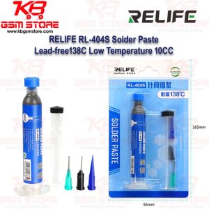 RELIFE RL-404S Solder Paste Lead-free138C Low Temperature 10CC