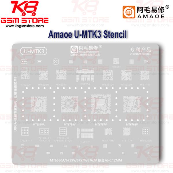 Amaoe U-MTK3 UBGA BGA Reballing Stencil