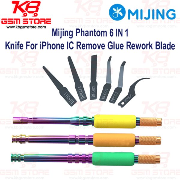 Mijing Phantom 6 IN 1 Knife For iPhone IC Remove Glue Rework Blade