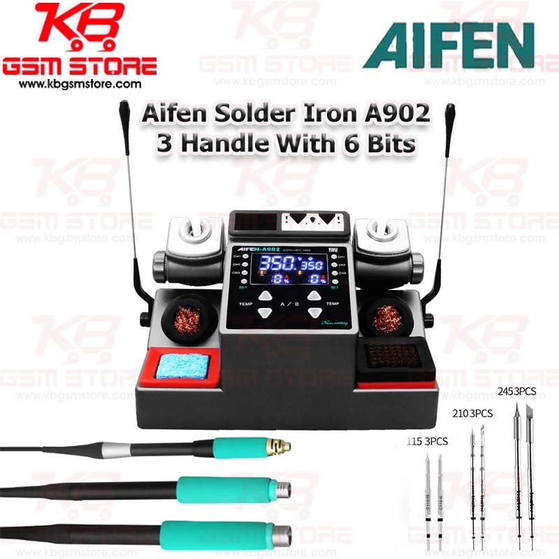 Aifen Solder Iron A902 3 Handle With 6 Bits