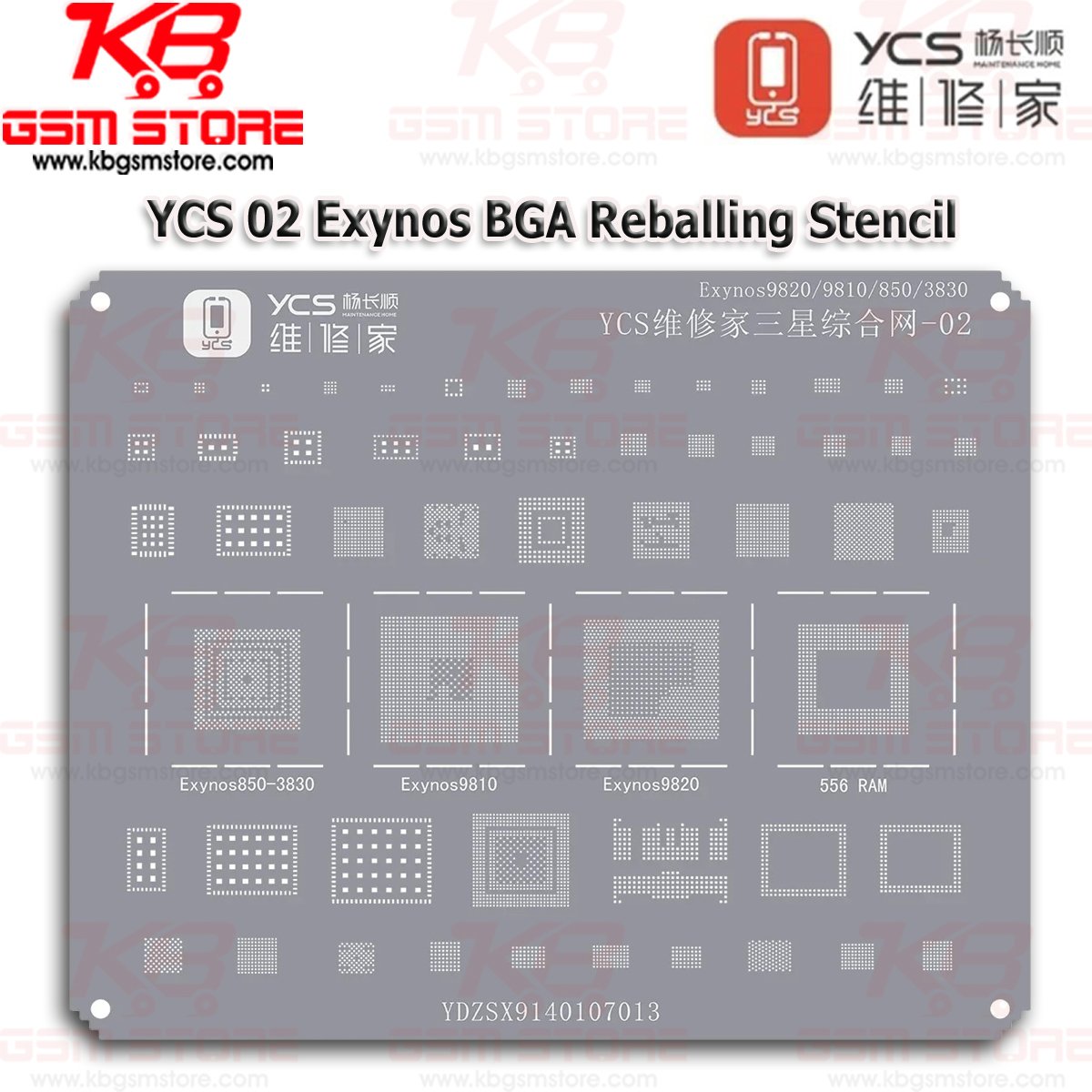 YCS 02 Exynos BGA Reballing Stencil