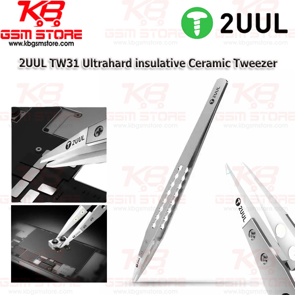 2UUL TW31 Ultrahard insulative Ceramic Tweezer