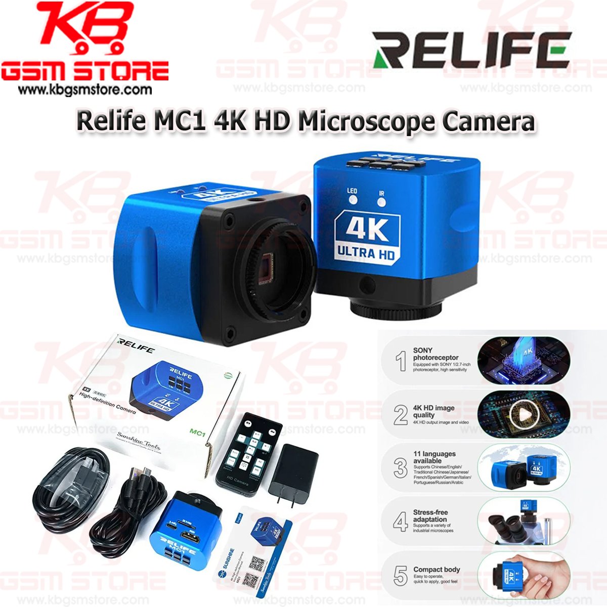 Relife MC1 4K HD Microscope Camera