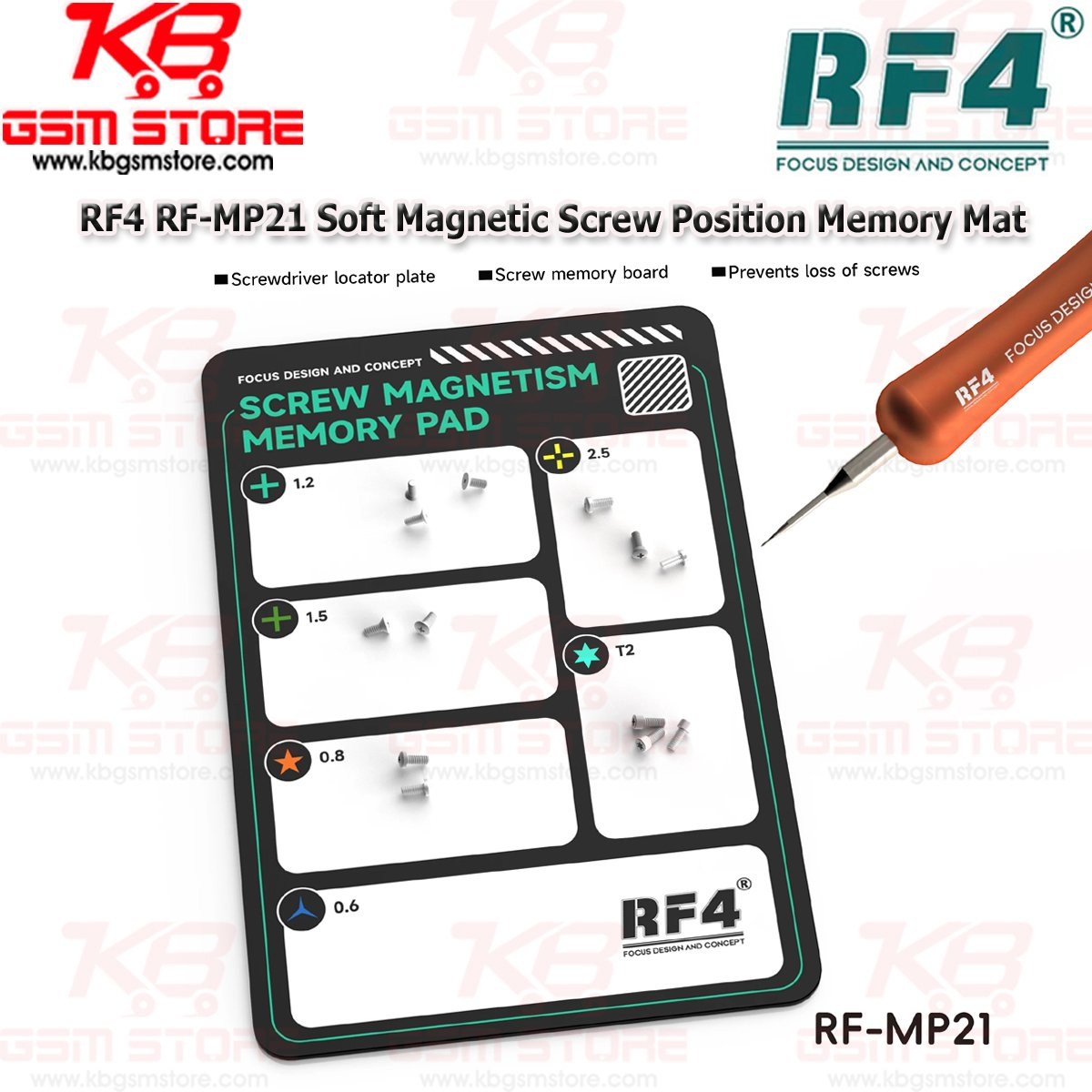 RF4 RF-MP21 Soft Magnetic Screw Position Memory Mat