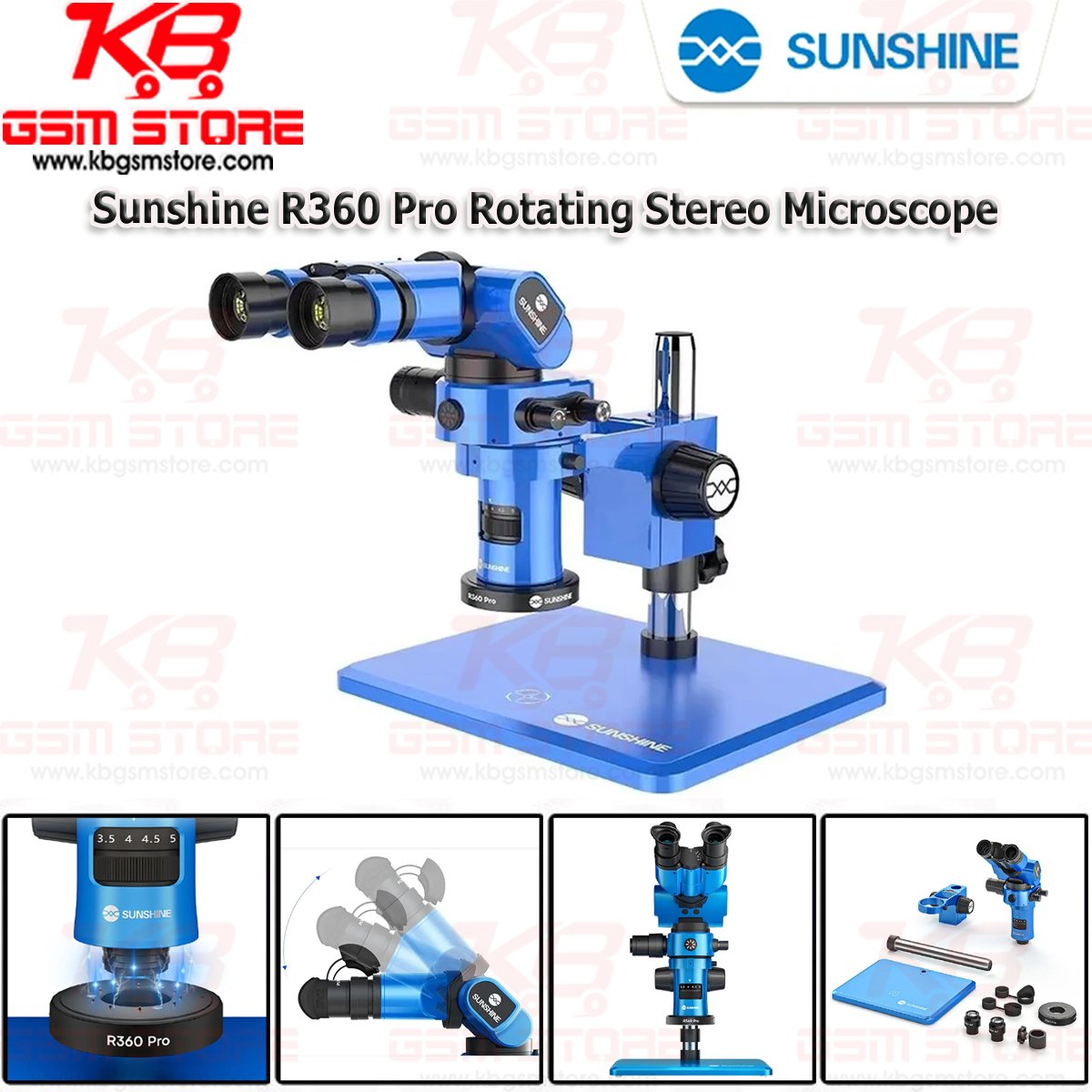 Sunshine R360 Pro Rotating Stereo Microscope