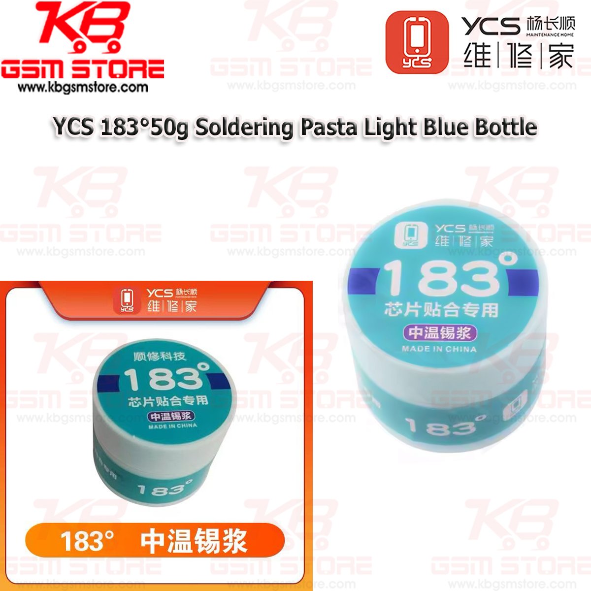 YCS 183°50g Soldering Pasta Light Blue Bottle