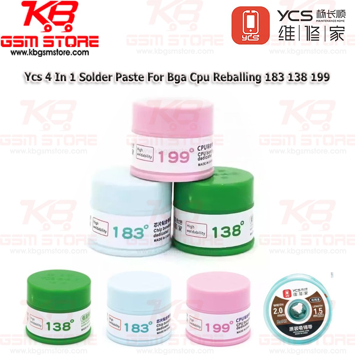 Ycs 4 In 1 Solder Paste For Bga Cpu Reballing 183 138 199