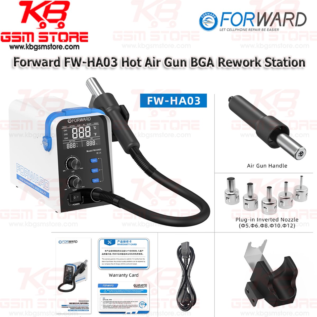 Forward FW-HA03 Hot Air Gun BGA Rework Station