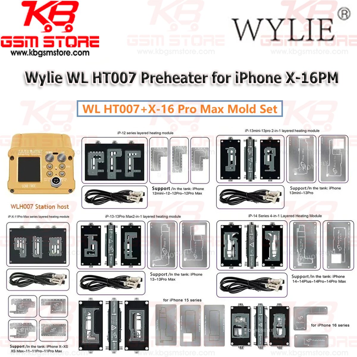 Wylie WL HT007 Intelligent Main board Layered Preheater for iPhone X to 16 Pro Max
